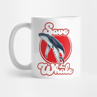 Save the Whale Red Mug